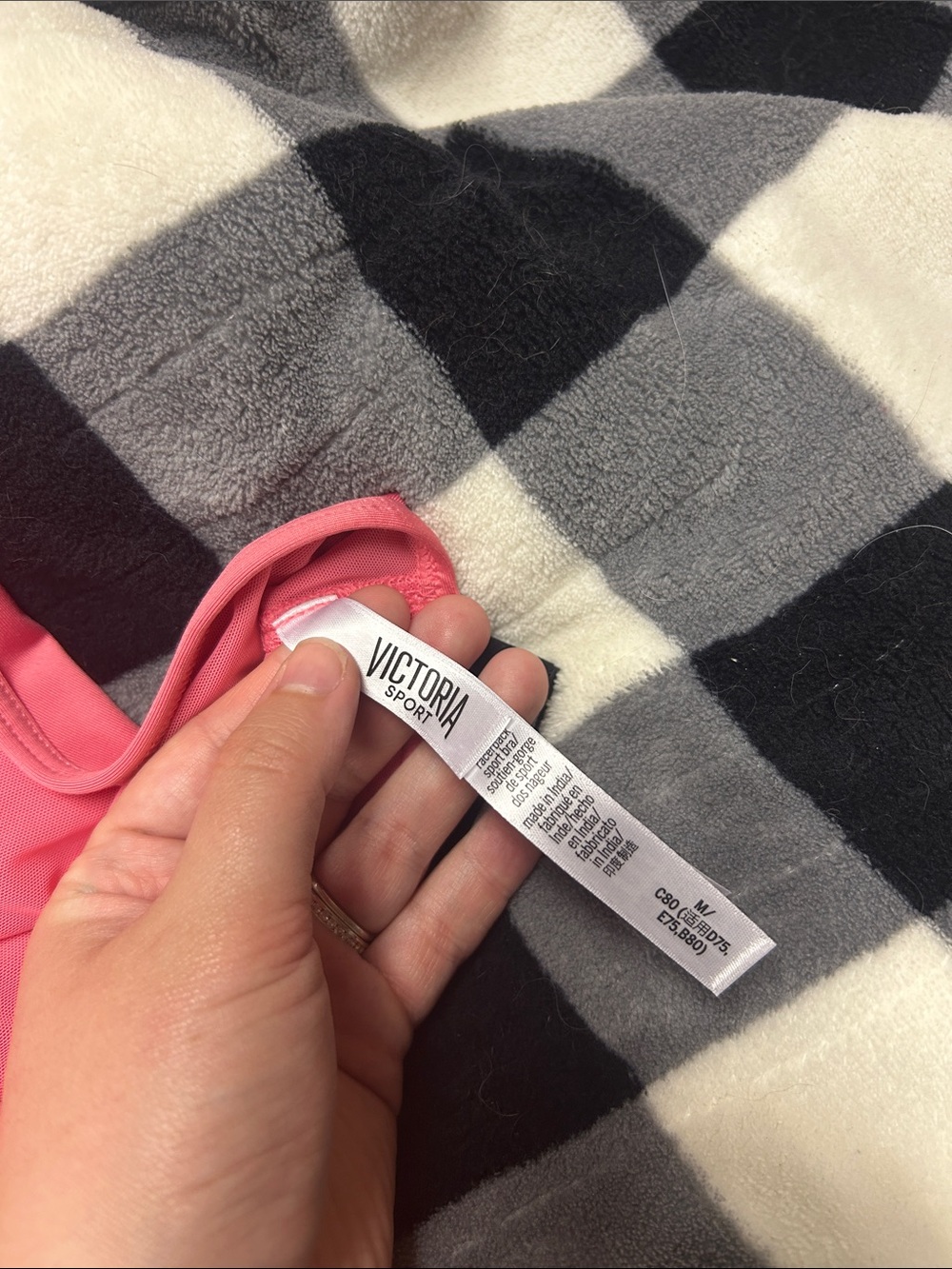 Pink Racerback Sports Bra - Picture 2 of 3